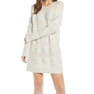 Something Navy Metallic Sweater Dress